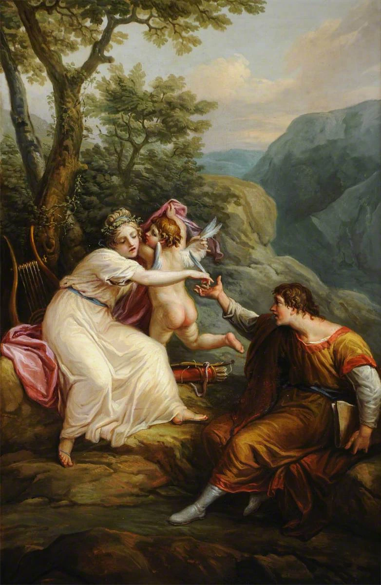 Saffo regala ad Anacreonte una piuma dall'ala di Cupido - National Trust